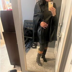 Valentino lambskin leather cape